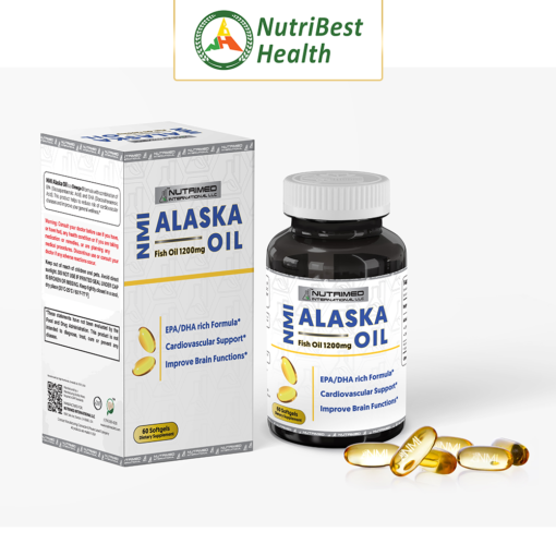 Thực phẩm hỗ trợ tim mạch NMI – ALASKA OIL -NUTRIMED (60 viên/lọ)