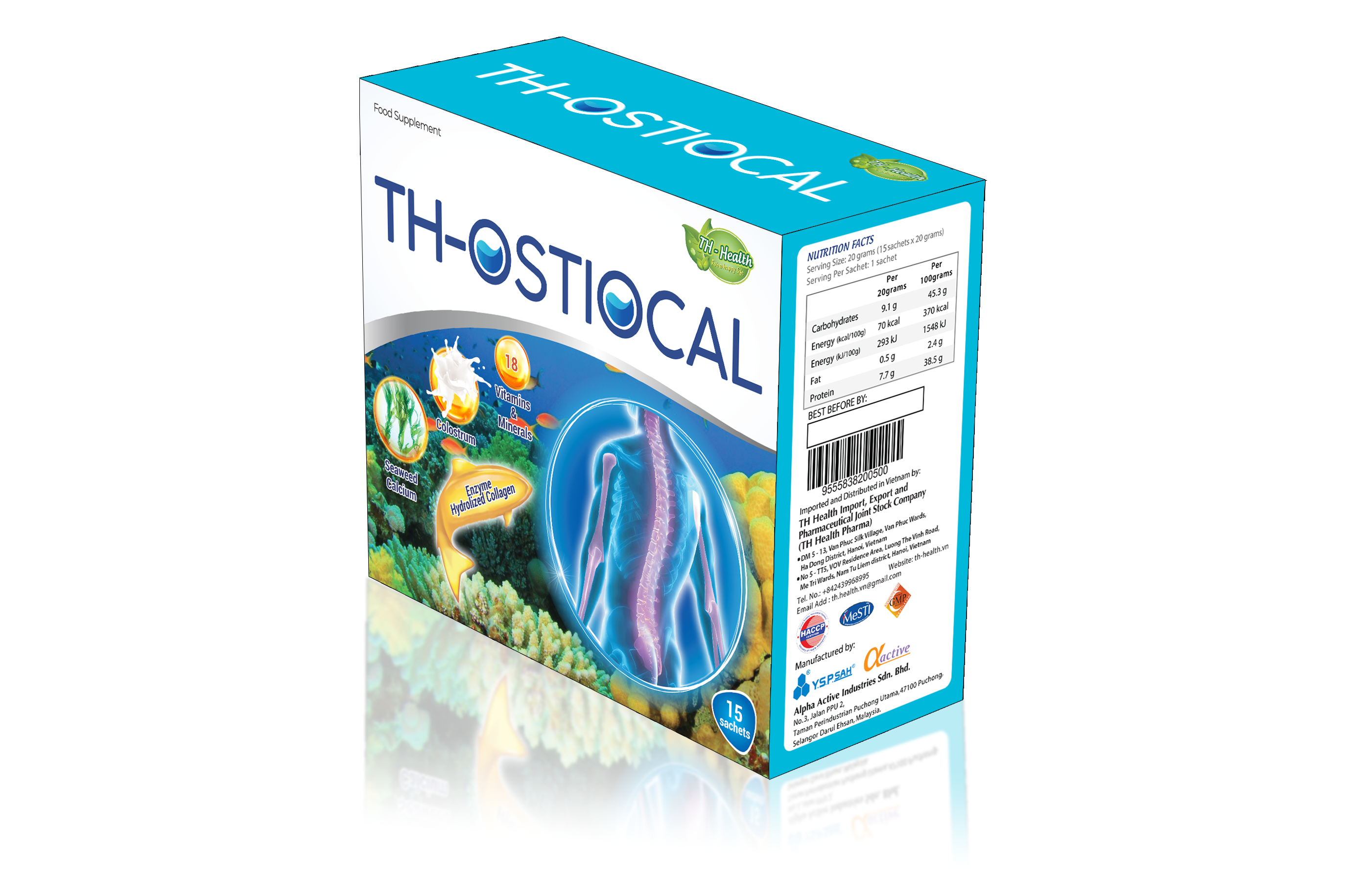Thực phẩm TH-Ostiocal bổ sung Canxi từ Tảo biển