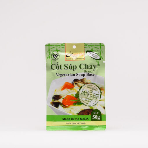 Cốt gia vị Súp Chay– Vietnam Vegetarian Soup Base, Quốc Việt Foods (50g x20 gói)