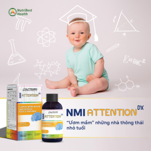 Thực phẩm bổ sung vitamin tốt cho não bộ trẻ em NMI – ATTENTION DX- NUTRIMED (120 ml/lọ)