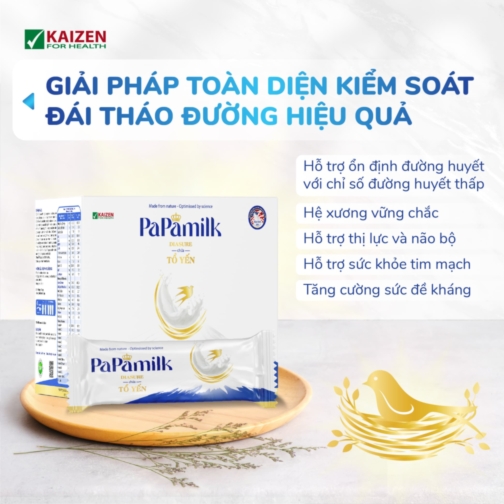 Sữa cho người tiểu đường PaPamilk Diasure chứa Tổ Yến