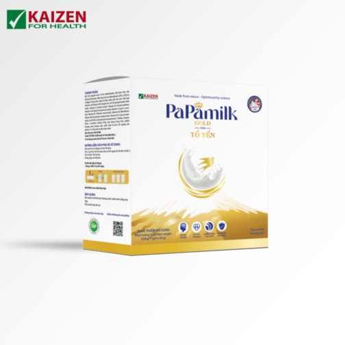 Sữa hỗ trợ loãng xương và giúp hồi phục PaPamilk Gold chứa Tổ Yến - Hộp 7 gói (gói 32g) (1)