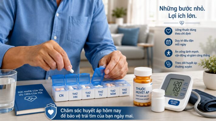 Nhớ uống thuốc huyết áp