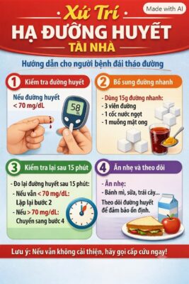 Hướng dẫn xử trí hạ đường huyết tại nhà